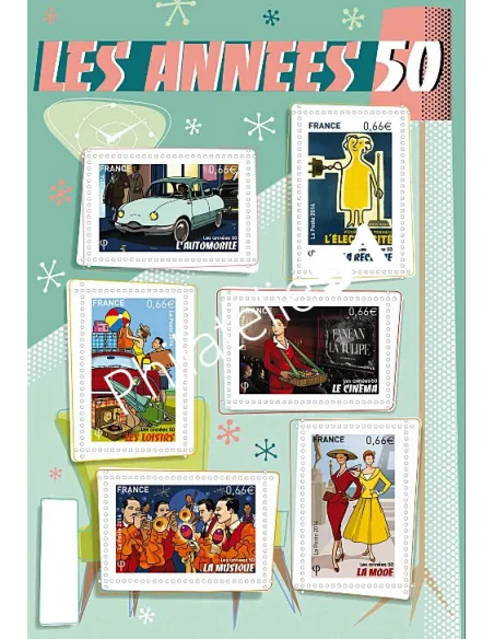 F4875 - les années 50 - collection timbres France
