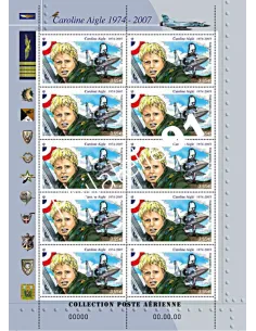 Feuille Poste Aérienne n° 78 Caroline Aigle - Collection timbres France