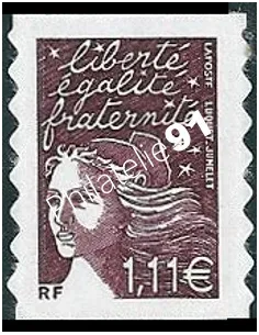 n° 48C - Type Marianne du 14 Juillet adhésif sans logo Collection timbres France