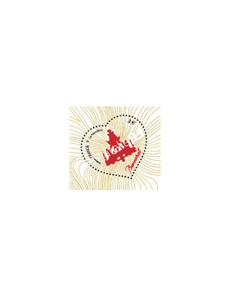 n° 4883 Coeur de BACCARAT, Poudre de cristal collection timbres France