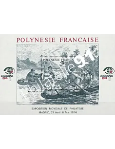Bloc-Feuillet n° 9 de Timbres de Polynésie, timbres des Dom-Tom