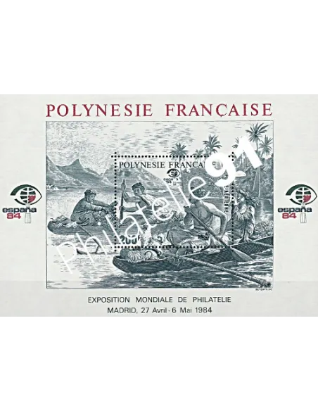 Bloc-Feuillet n° 9 de Timbres de Polynésie, timbres des Dom-Tom