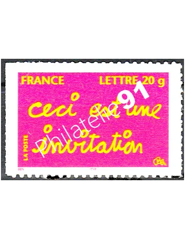 timbre adhésif n°52A ceci est une invitation Collection timbres France