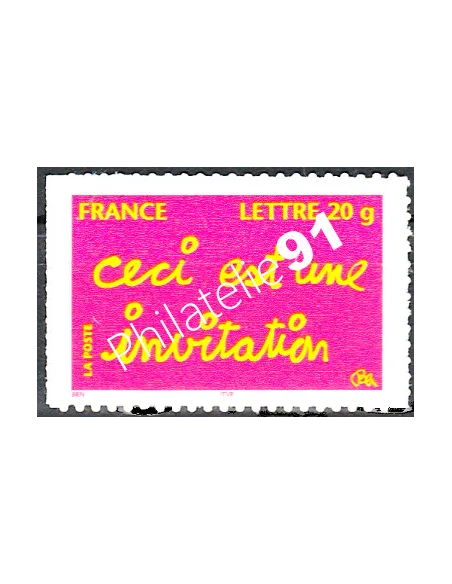timbre adhésif n°52A ceci est une invitation Collection timbres France