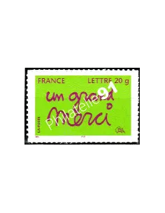 timbre adhésif n°52B Un grand merci Collection timbres France