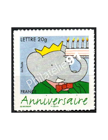 timbre adhésif n° 85A - Babar (3927B sans logo) Collection timbres France
