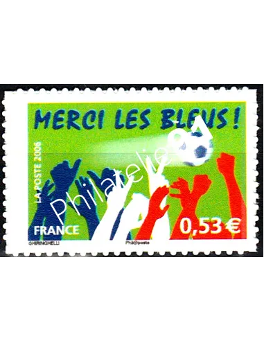 timbre n° 85B Merci les Bleus (3936B sans logo) Collection timbres France