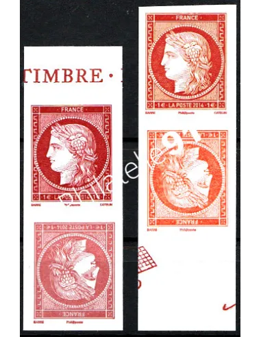 n° 4871-4874 a - Timbres tête-Bêche Cérès - Salon du timbre 2014  Collection Timbres France