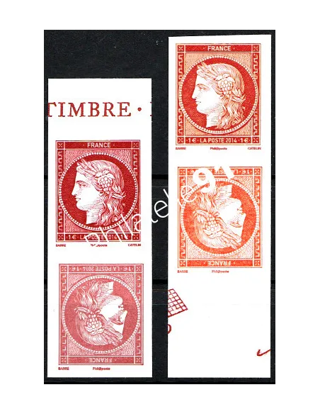 n° 4871-4874 a - Timbres tête-Bêche Cérès - Salon du timbre 2014  Collection Timbres France