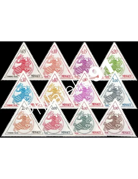 Monaco - Taxe n° 63 à 70 - Chevaliers en armure - Timbres Monaco