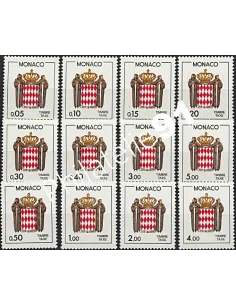 Monaco - Taxe n° 75 à 86 - Ecusson stylisé - Timbres Monaco