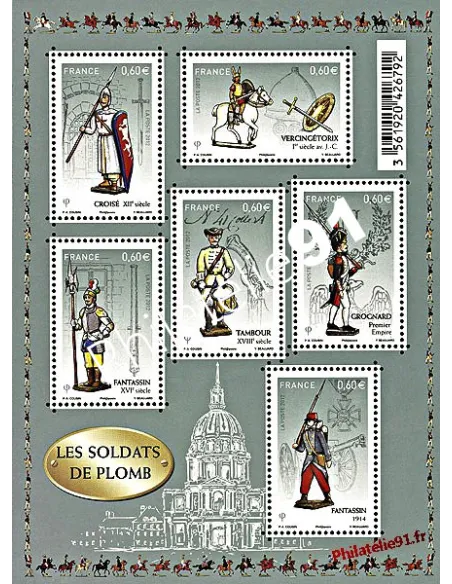 Feuille n° 4665 (TP n° 4665  à 4670) - Les soldats de plomb - Collection Timbres France