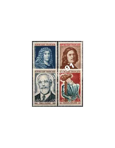 n° 1442 à 1445 - Célébrités - Collection Timbres France