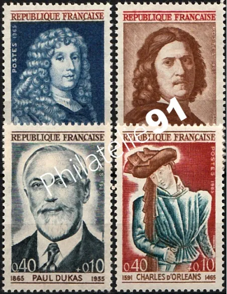 n° 1442 à 1445 - Célébrités - Collection Timbres France