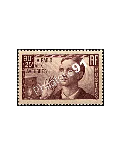 Timbre n° 418, La radio aux aveugles, Collection Timbres France
