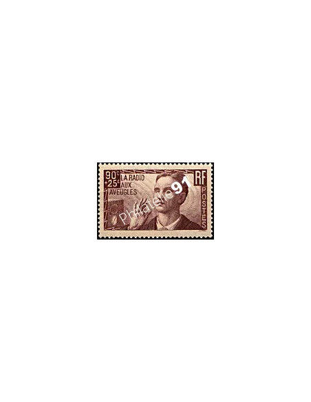 Timbre n° 418, La radio aux aveugles, Collection Timbres France