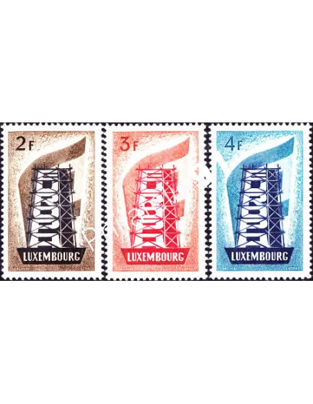 Timbres de Luxembourg n° 514 à 516 - EUROPA 1956