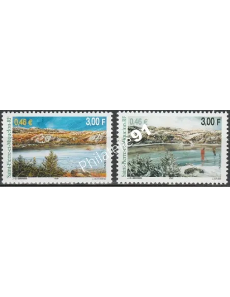 Timbre de Saint-Pierre et Miquelon n° 744-745 - Timbres dom tom