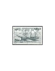 Timbre de Saint-Pierre et Miquelon n° 752, voilier, collection Dom-Tom