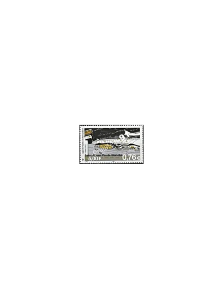 Timbre de Saint-Pierre et Miquelon n° 753, aéroport,  timbres Dom-Tom
