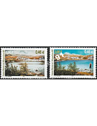 Timbre de Saint-Pierre et Miquelon n° 754-755,  collection Dom-Tom