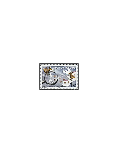 Timbre de Saint-Pierre et Miquelon n° 773, euro, collection Dom-Tom