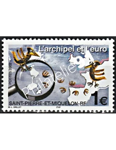 Timbre de Saint-Pierre et Miquelon n° 773, euro, collection Dom-Tom
