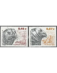 Timbres de St-Pierre et Miquelon n°774 à 775, phoques, Timbres dom tom