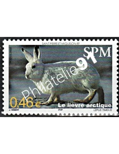 Timbre de Saint-Pierre et Miquelon n° 782, lièvre, Timbres dom tom