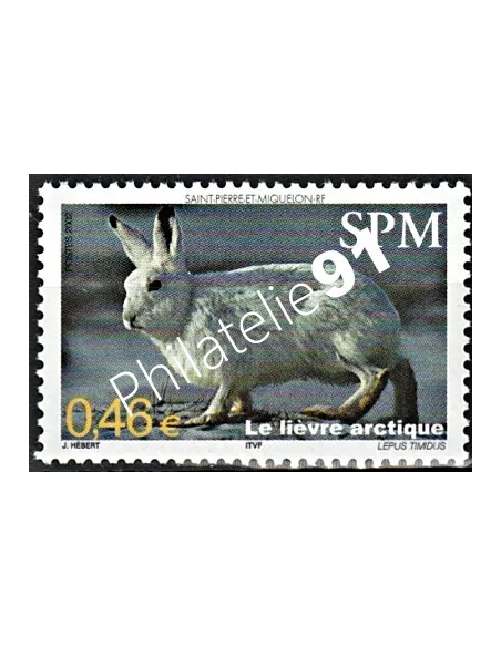 Timbre de Saint-Pierre et Miquelon n° 782, lièvre, Timbres dom tom