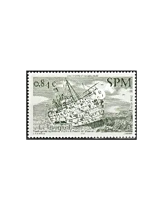 Timbre de Saint-Pierre et Miquelon n° 784, bateau, Timbres dom tom