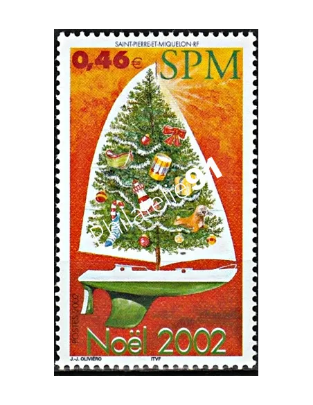 Timbre de Saint-Pierre et Miquelon n° 787, Noël, Timbres dom tom