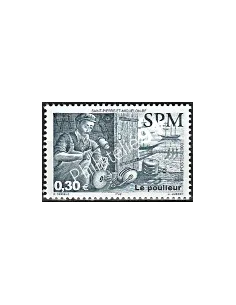 Timbre de Saint-Pierre et Miquelon n°795, Le poulieur, Timbres dom tom