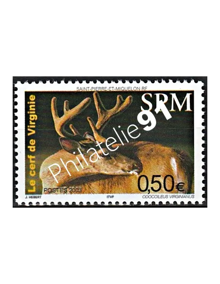 Timbre de Saint-Pierre et Miquelon n° 799, cerf, Timbres dom tom