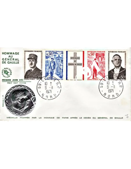 FRANCE -Lettre 1er Jour. Hommage au Général de Gaulle. n° 1698A. (231208-3)