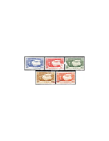 Timbres du Togo - P.A. n° 1 à 5 - Avion, timbres des colonies françaises