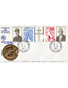 FRANCE - Lettre 1er Jour - Hommage au Général de Gaulle - n° 169