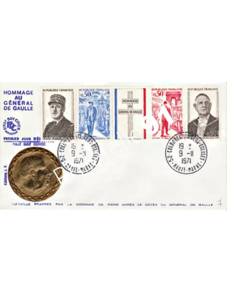 FRANCE - Lettre 1er Jour - Hommage au Général de Gaulle - n° 169
