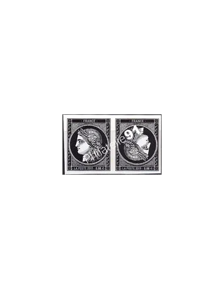 n° 5305a non dentelé ** (Paire tête-bêche horizontale) - Cérès (0,88 €) - 170 ans du premier timbre français (250424-3)