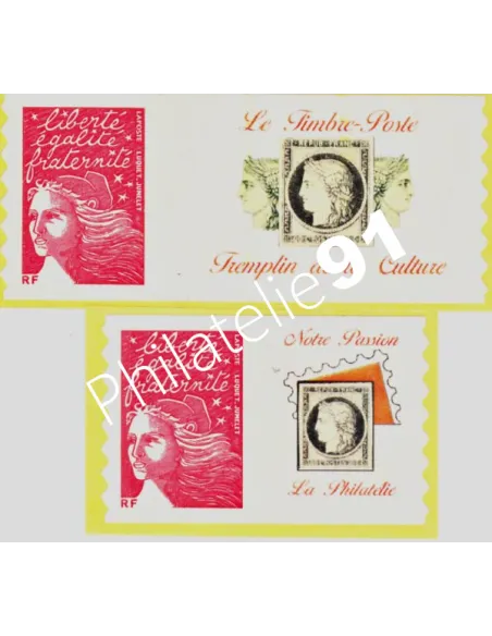 n° 3729A - Marianne du 14 Juillet -support jaune