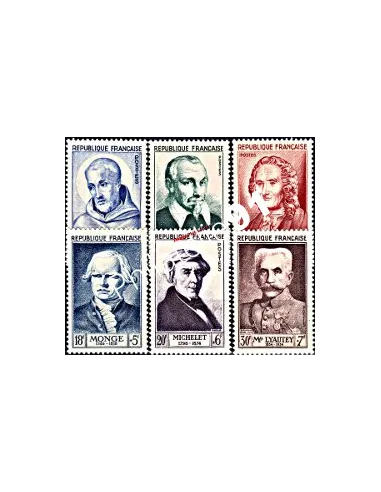 Timbres de France n°  945 au 950 - Série Célébrités du XIIe au XXe siècle, Collection Timbres France