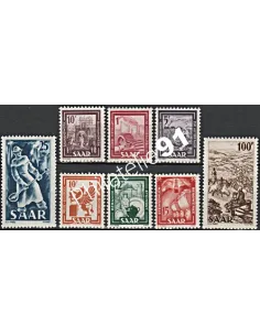 SARRE - n° 255 à 262  - Timbres des Colonie françaises
