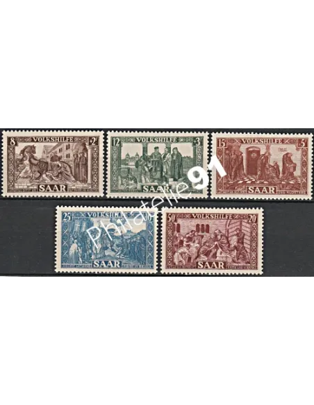 SARRE - n° 278 à 282 - Timbres des colonies françaises