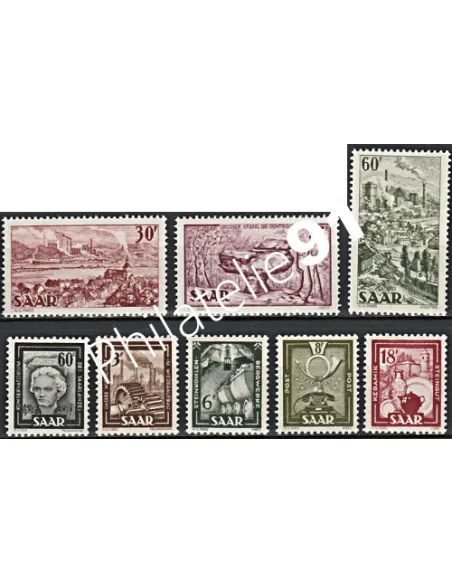 SARRE - n° 283 à 290 - Timbres des colonies françaises