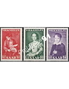 SARRE - n° 334 à 336 - Timbres des colonies françaises