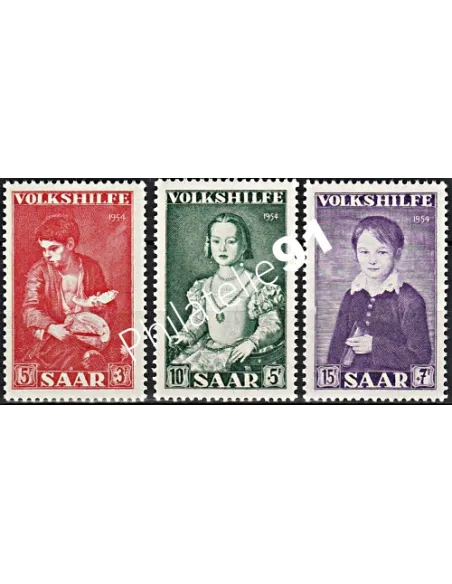 SARRE - n° 334 à 336 - Timbres des colonies françaises