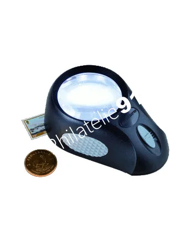 Leuchtturm,Loupe à poser 6 LED, Matériel philatélique