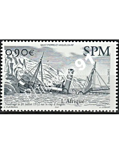 Timbre de Saint-Pierre et Miquelon n° 806, bateau, Timbres dom tom