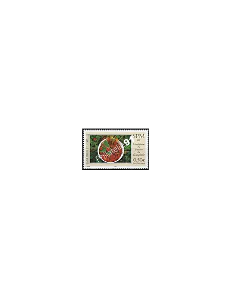 Timbre de Saint-Pierre et Miquelon n° 807, fraises, Timbres dom tom
