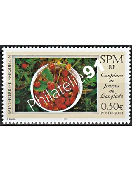 Timbre de Saint-Pierre et Miquelon n° 807, fraises, Timbres dom tom